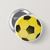 Geel Amerikaans Voetbal of Football Pinback Ronde Button 5,7 Cm (Voorkant /achterkant)