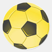 Geel-Amerikaans Voetbal of Football Ronde Sticker (Voorkant)