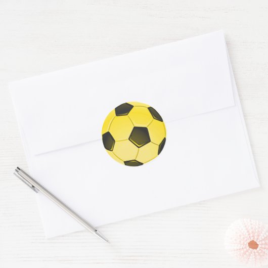Geel-Amerikaans Voetbal of Football Ronde Sticker (Envelop)