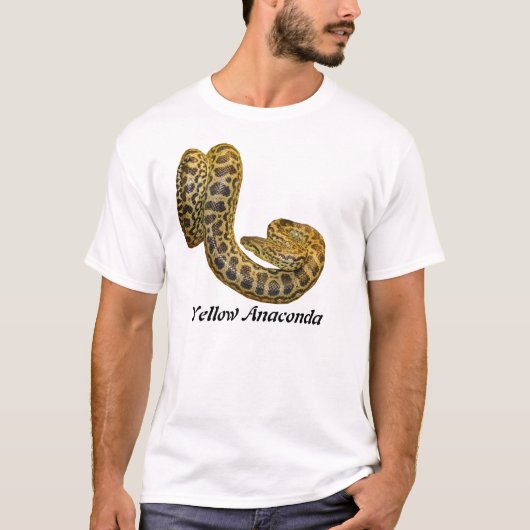 Geel Anaconda Basic T-Shirt (Voorkant)