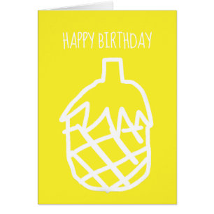 Geel anananas modern eenvoudig ontwerp