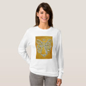 Geel Angel T-shirt (Afbeelding Double Sides) (Voorkant volledig)