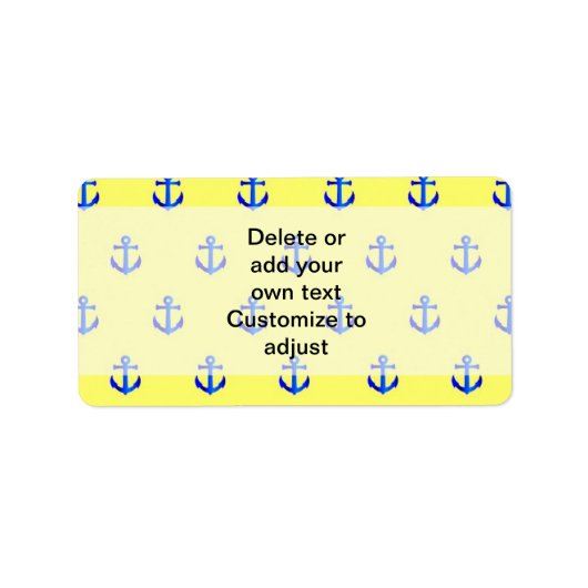 Geel ankerpatroon etiket (Voorkant)