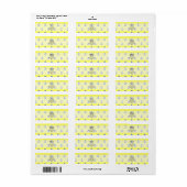 Geel ankerpatroon etiket (Full Sheet)