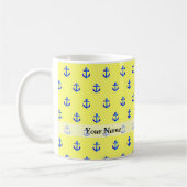 Geel ankerpatroon koffiemok (Links)