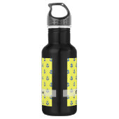 Geel ankerpatroon waterfles  (Achterkant)
