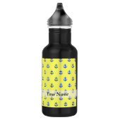 Geel ankerpatroon waterfles  (Rechts)