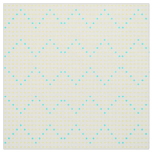 Geel Aqua Chevron Zigzag Diamond Pattern Fabric Stof