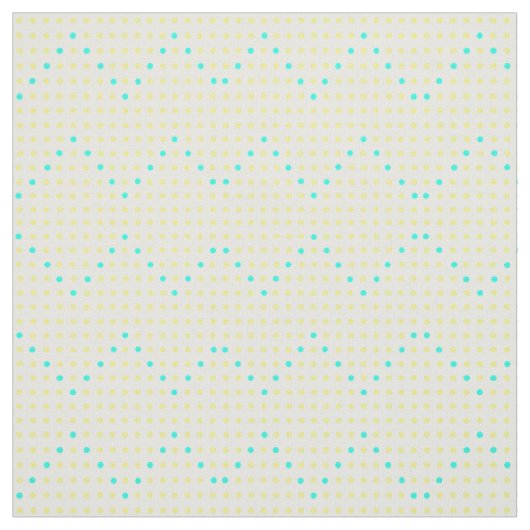 Geel Aqua Chevron Zigzag Diamond Pattern Fabric Stof (Swatch)