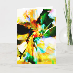 Geel Aqua Groen Oranje Abstract Fantasevloer Kaart