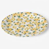 Geel Aquarel Bloementuin Papieren Borden Bordje (Gekanteld)