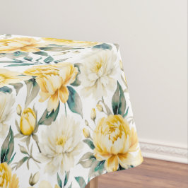 Geel Aquarel Bloemig Elegant Botanisch Tafelkleed