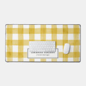 Geel Aquarel Buffalo Plaid flanel modern Bureaumat (Keyboard & Muis)