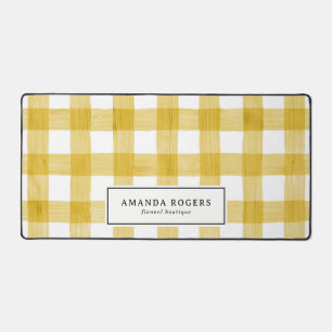 Geel Aquarel Buffalo Plaid flanel modern Bureaumat