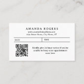 Geel Aquarel Buffalo Plaid QR CODE modern Afsprakenkaartje (Achterkant)