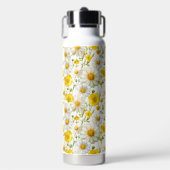 Geel aquarel wilde bloem patronen waterfles (Voorkant)