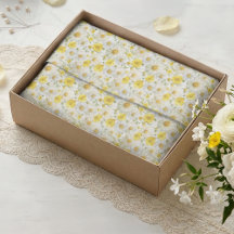 Geel Aquarel Wilde Bloemen Patroon