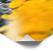 Geel asfalt snelweg creatieve fotografie foto afdruk (Hoek)