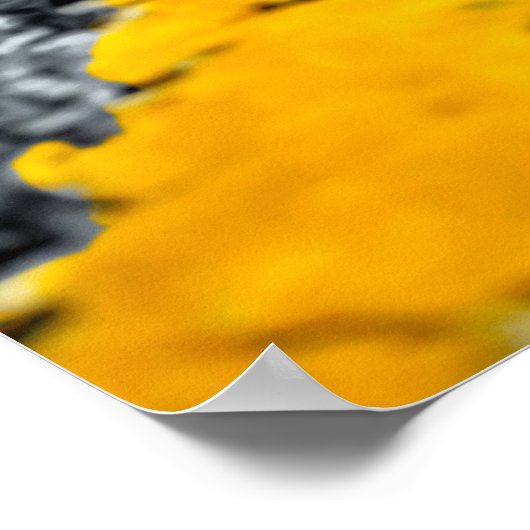 Geel asfalt snelweg creatieve fotografie poster (Hoek)