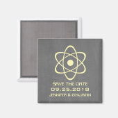 Geel atoomalkbord Sparen de Magnet van de Datum (Voorkant / Achterkant)