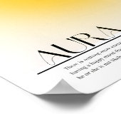 Geel Aura Poster. Aura Wall Art Poster (Hoek)