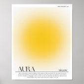 Geel Aura Poster. Aura Wall Art Poster (Voorkant)