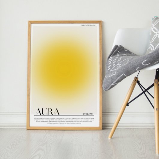 Geel Aura Poster. Aura Wall Art Poster