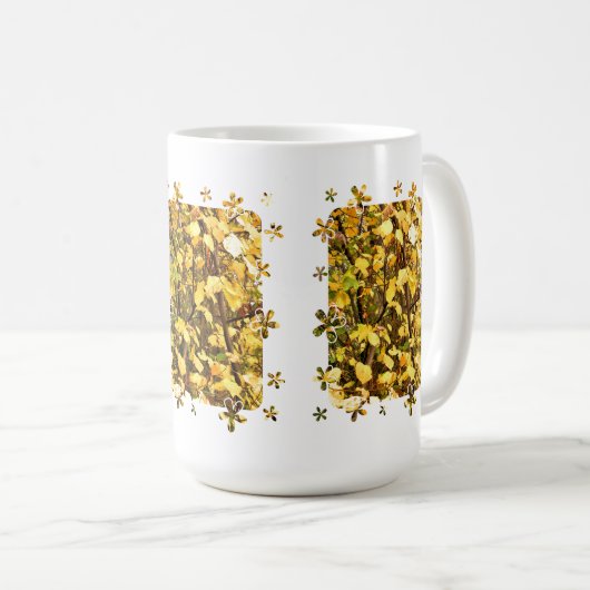 GEEL AUTUMN VERLAAT KOFFIE-MOK KOFFIEMOK (Voorkant rechts)