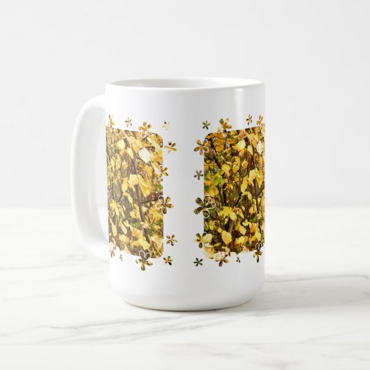 GEEL AUTUMN VERLAAT KOFFIE-MOK KOFFIEMOK (Voorkant links)