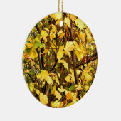 GEEL AUTUMN VERLATEN KERAMISCH ORNAMENT (Rechts)