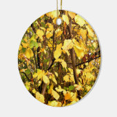 GEEL AUTUMN VERLATEN KERAMISCH ORNAMENT (Links)