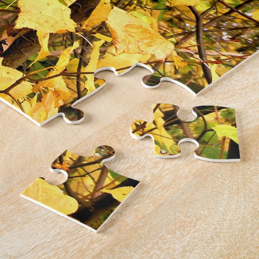 GEEL AUTUMN VERLATEN LEGPUZZEL (Zijkant)