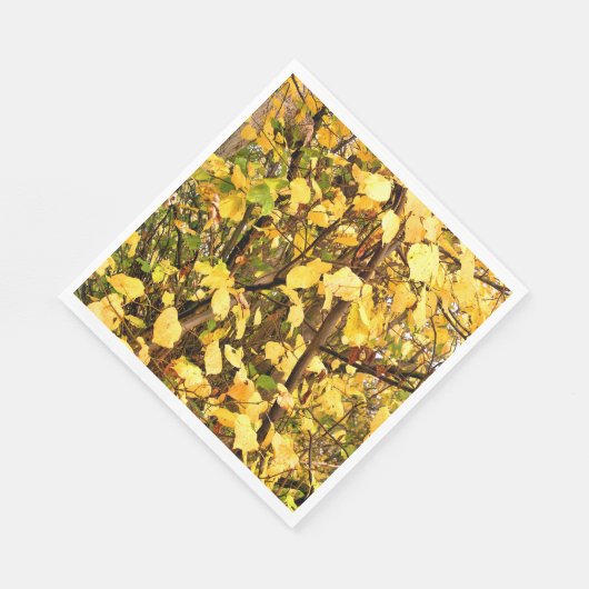 GEEL AUTUMN VERLATEN SERVETTEN (Hoek)