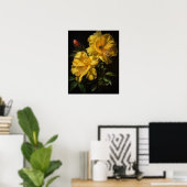 Geel Azalea Flowers Art Print Poster (Thuiskantoor)