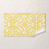 Geel Azulejos Portugees Spaans Mediterraan Bad Handdoek (Handdoek)