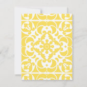 Geel Azulejos Portugees Spaans Mediterraan Bedankkaart (Achterkant)