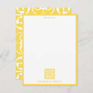 Geel Azulejos Portugees Spaans Mediterraan Bedankkaart