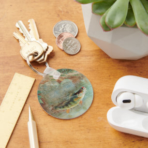 Geel Baars door S.A. Kilbourne, Oude vis Sleutelhanger