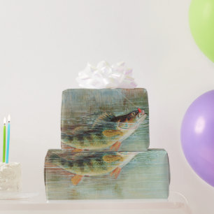 Geel Baars door S.A. Kilbourne, Vintage Vis Cadeaupapier