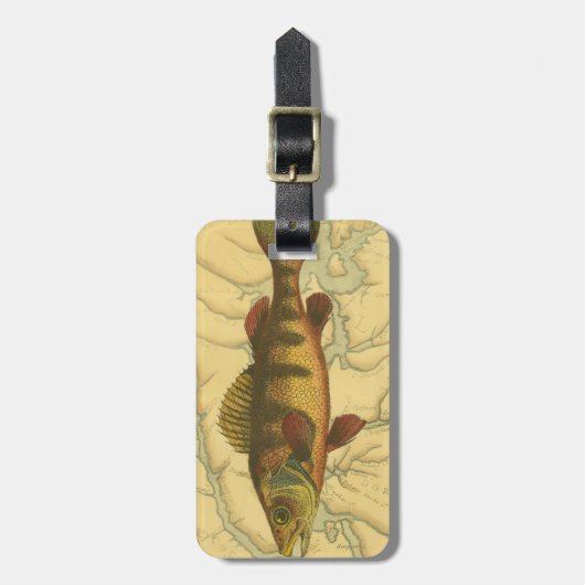 Geel Baars op Kaart Bagagelabel (Voorkant verticaal)