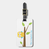 geel baby bagagelabel (personaliseren) (Voorkant verticaal)