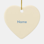 Geel Baby Buggy SnowFlake-keramisch ornament (Achterkant)