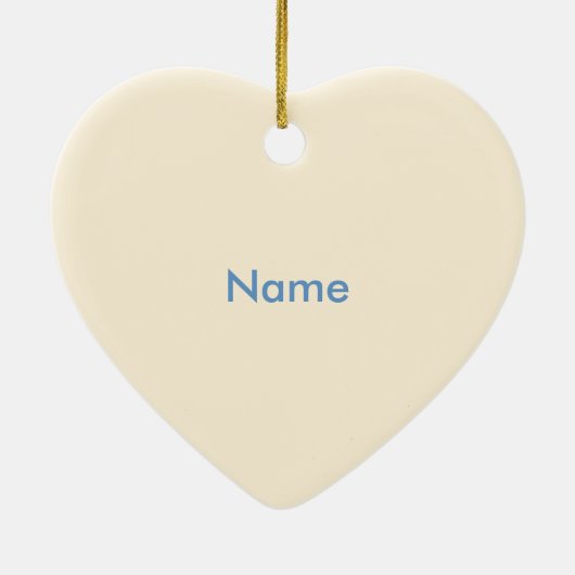 Geel Baby Buggy SnowFlake-keramisch ornament (Achterkant)