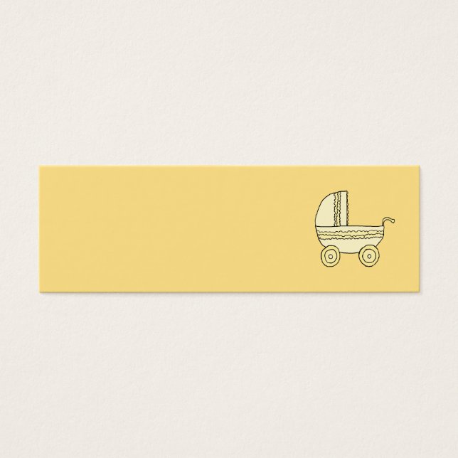 Geel Baby ram. Mini Visitekaartjes (Voorkant)