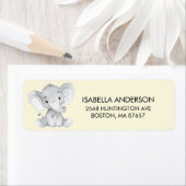 Geel Baby shower Adres Etiket (Insitu)