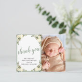  geel Baby shower Foto Briefkaart (Staand voorkant)