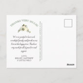  geel Baby shower Foto Briefkaart (Achterkant)