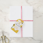 Geel Baby shower honingzonnebloem Bijen Hartelijk  Cadeaulabel (Met Touw)