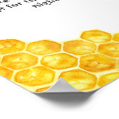 Geel Baby shower Late nachts Luiergame Poster (Hoek)