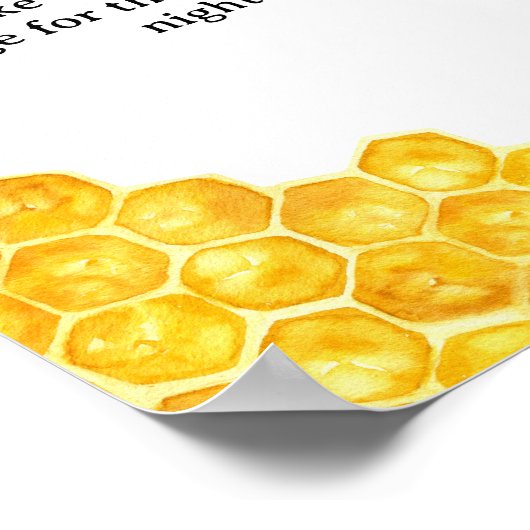 Geel Baby shower Late nachts Luiergame Poster (Hoek)